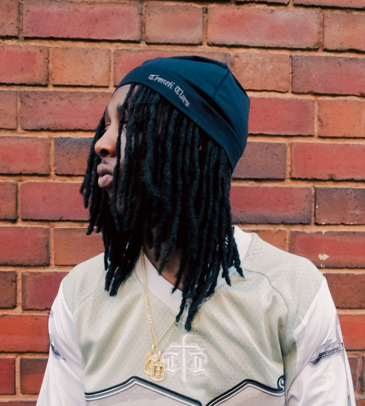 Skull Cap Beanie – Black [Reversible]