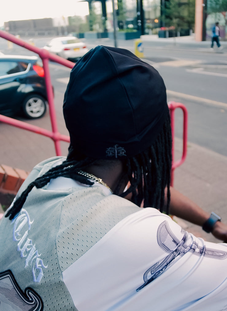 Skull Cap Beanie – Black [Reversible]