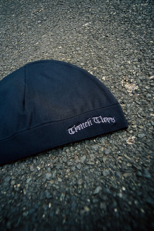 Skull Cap Beanie – Black [Reversible]