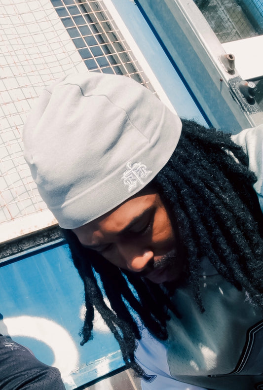 Skull Cap Beanie – Grey [Reversible]